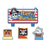 Pirate's Treasure Map Caribbean Birthday Party Decoration Molded Cake Candles