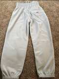 Alleson Athletic Youth Elastic Baseball/Softball Pants LLBDK2 Grey Size Small