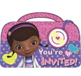 DOC McSTUFFINS   8- INVITATIONS W/ENVELOPES --PARTY SUPPLIES