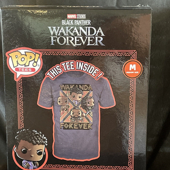 Marvel Black Panther Wakanda Forever Funko Pop Tshirt Mens Med