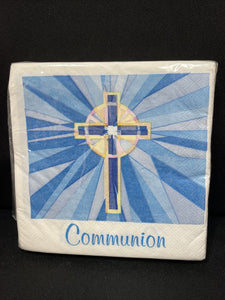 Blue Communion Virtrail Luncheon Napkins 36 Ct