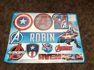Captain America FATHEAD Personalized With Name "ROBIN” 1250966-22 Marvel NEW