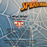 Spiderman 3 Pack Boys Briefs 100% Cotton Size 6