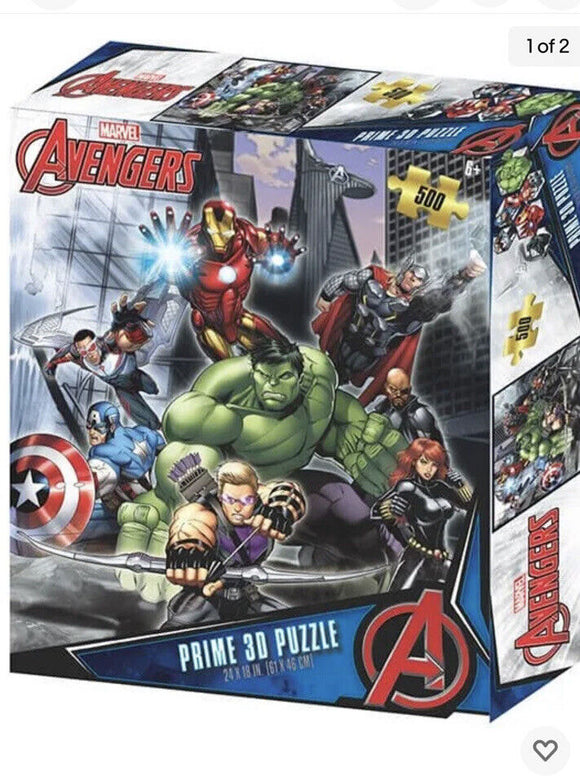 Marvel Avengers Prime 500 Piece 3D Puzzle 24”x18”