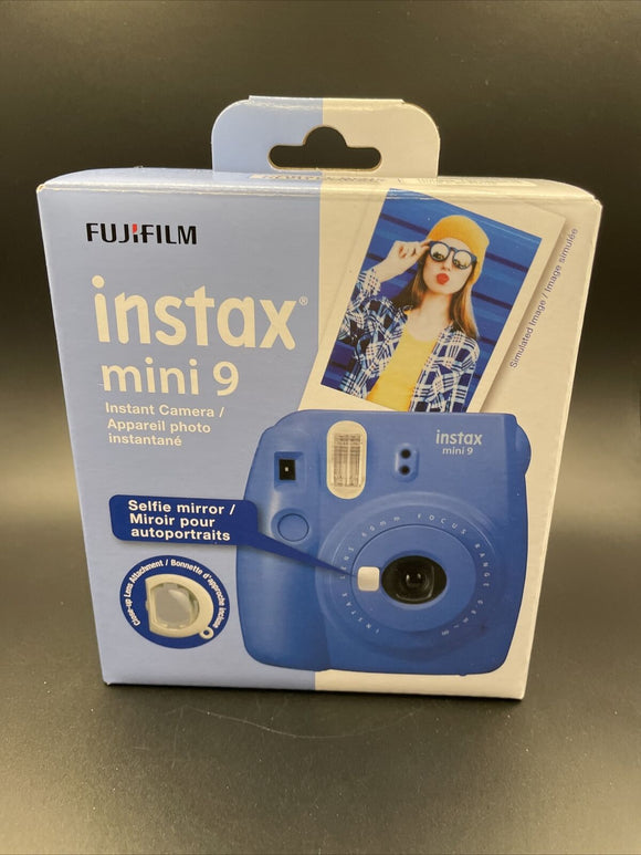 Fujifilm Instax Mini 9 Instant Camera Cobalt Blue Bundle