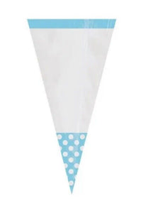 Amscan Cone Shaped Plastic Party Goodie Bags (Pack Of 10 W/Twist Ties Caribbean