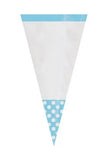 Amscan Cone Shaped Plastic Party Goodie Bags (Pack Of 10 W/Twist Ties Caribbean