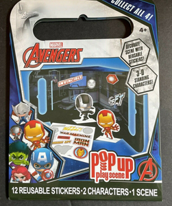 Marvel Avengers Pop Up Play Scene w/12 Stickers New