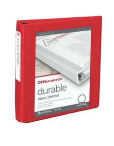Office Depot Durable 3 Ring Binder 1 1/2" Round Rings 350 Sheets New