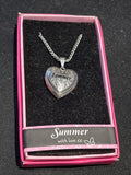 Heart Picture Locket With Love Necklace 16-18" Chain Summer