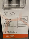 6FT Premium Digital Audio Optical Optic Fiber Cable Toslink SPDIF Cord 6 ft HD
