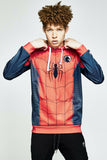 TEAM LIQUID X MARVEL SPIDER-MAN JERSEY HOODIE SZ LARGE