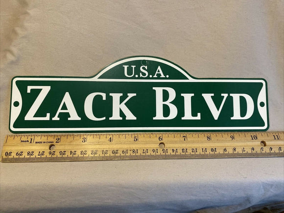 Green Street Room Sign Personalized  ~ USA  Zack Blvd~ Stocking Stuffer ~