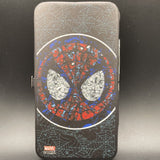 Buckle Down Hinged Wallet Marvel Spiderman Stained Glass Face Pose