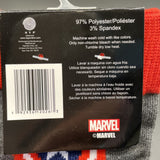 Marvel Captain America 2 Pack Novelty Socks Sz 6-12