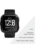 Fitbit Versa Smart Watch One Size S&L Bands Wristband NEW BLACK Band