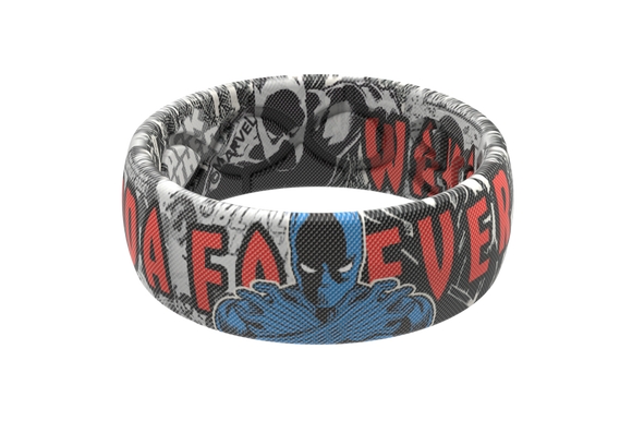 Groove Life Black Panther Black and White Comic RING Size 10 Silicone NEW