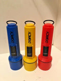 3 Dorcy 7" Flashlights Assorted Colors NEW