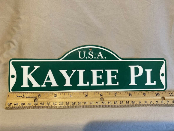 Green Street Room Sign Personalized  ~ USA  Kaylee Ok ~ Stocking Stuffer ~