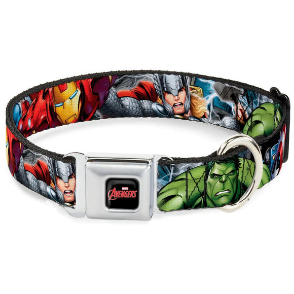 MARVEL AVENGERS Logo Seatbelt Buckle Collar -Marvel Avengers- WAV012 Large