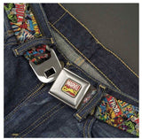 Buckle Down Retro Marvel Comics Seatbelt Closure Mens Belt WAV035