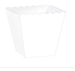 Scalloped Wedding Favor Box 1.5x1.5x2.25” White 100 Ct