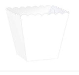 Scalloped Wedding Favor Box 1.5x1.5x2.25” White 100 Ct