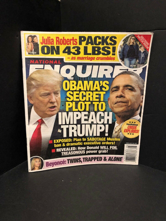 February 20, 2017 National Enquirer Obama's Secret Plot to Impeach Trump NEW