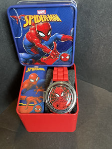 Spiderman Spinner Flip Cover LCD Youth Watch In Collectable Box