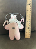 Pink Baby Bear With Wire Ornament Encore 2004 NEW