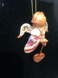 Pink Katelyn Prayer Angel Orn by the Encore Group made by Russ Berrie NEW