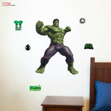 Hulk Wall Decal With Bonus 3D Action Wall Palz Decalcomania