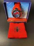 Marvel Spiderman Kids Flashing LCD  Watch And Sweatband Set