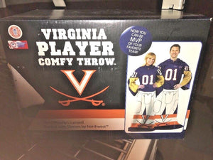 Virginia OFFICIAL Collegiate,  48" x 71" Adult Fleece Comfy Throw  NEW