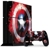 Captain America Shield  PS4 Bundle Skin By Skinit Marvel NEW