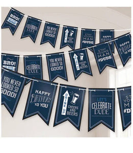 HAPPY BIRTHDAY Bro Time PENNANT BANNER KIT