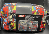 MARVEL 2 pc GROOMING TRAVEL TOILETRY BAG manicure set SUPERHERO spider hulk iron