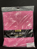 Hot Pink Reusable Plastic Table Skirt 29”x168”