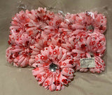 Lot Of 12 4” Daisy Craft Flowers w/ 1” Center Rhinestone Assorted Colors Avail
