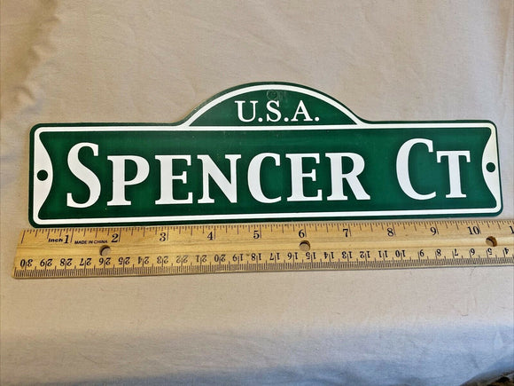 Green Street Room Sign Personalized  ~ USA  Spencer Ct~ Stocking Stuffer ~