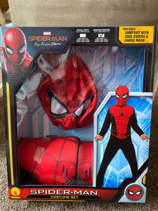 Spider-Man Red/Black Far From Home Youth Costume Set Sz M (8-10) Rubies Marvel