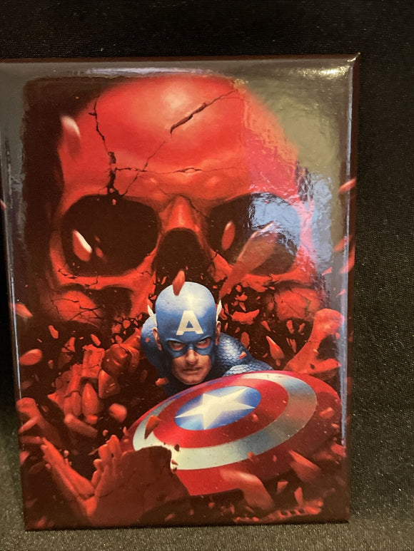Marvel Comics Captain America Breaking Through The Red Skull Magnet 2.5
