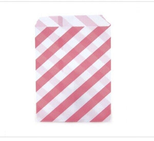 Dress My Cupcake 24-Pack Party Favor Bags, Striped, Bubblegum Pink24Ct