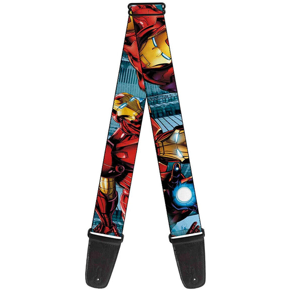 MARVEL AVENGERS Guitar Strap - Iron Man Action1- WIM016