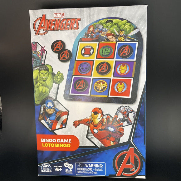 Marvel Avengers Bingo Game Ages 4+ Up To 4 Players