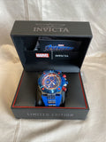 Invicta Marvel Ltd Ed 7/3000 Captain America Mens Quartz 52mm Stainless 30313