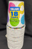 Colorful Commencement Congrats Grad Graduation Party 9 oz. Paper Cups 18 Ct