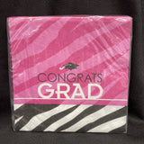 Graduation 'Zebra Party' Small Beverage Napkins (16ct)