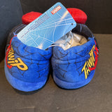 Boys 3D Spiderman Head Design  Plush Slipper size 5/6