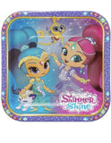 Shimmer & Shine Nick Jr Cartoon Kids Birthday Party 7" Square Dessert Plates